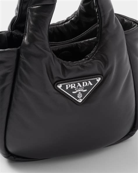 prada handbag pre owned soft outside pockets|Prada bag with small pouch.